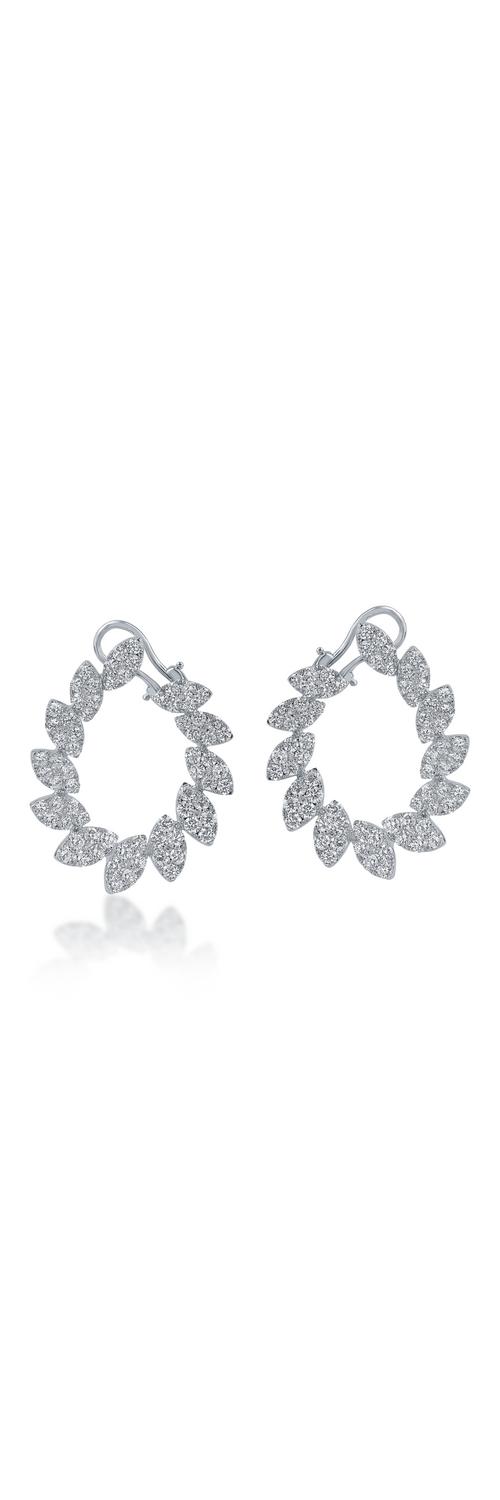 White gold earrings with 3.59ct diamonds