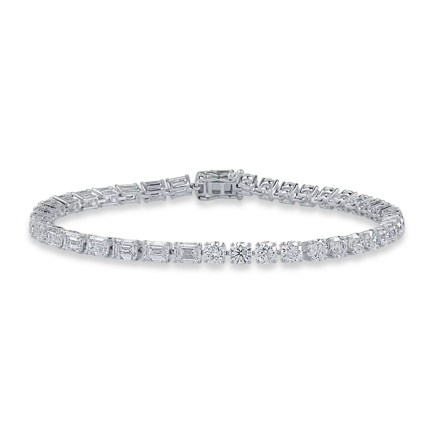 White gold tennis bracelet with 7.86ct diamonds