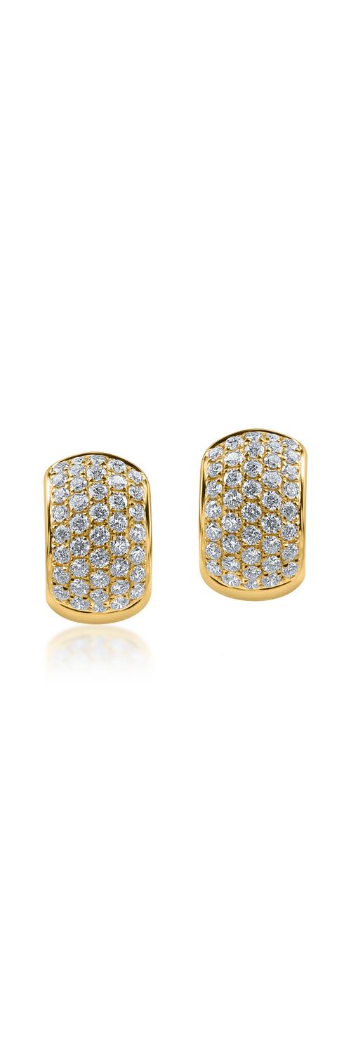 Yellow gold earrings with 0.68ct diamonds