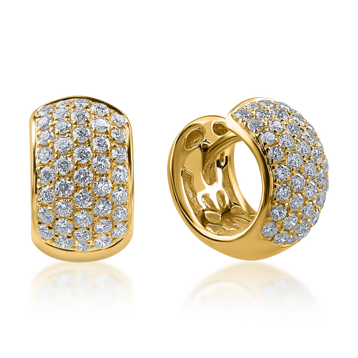 Yellow gold earrings with 0.68ct diamonds