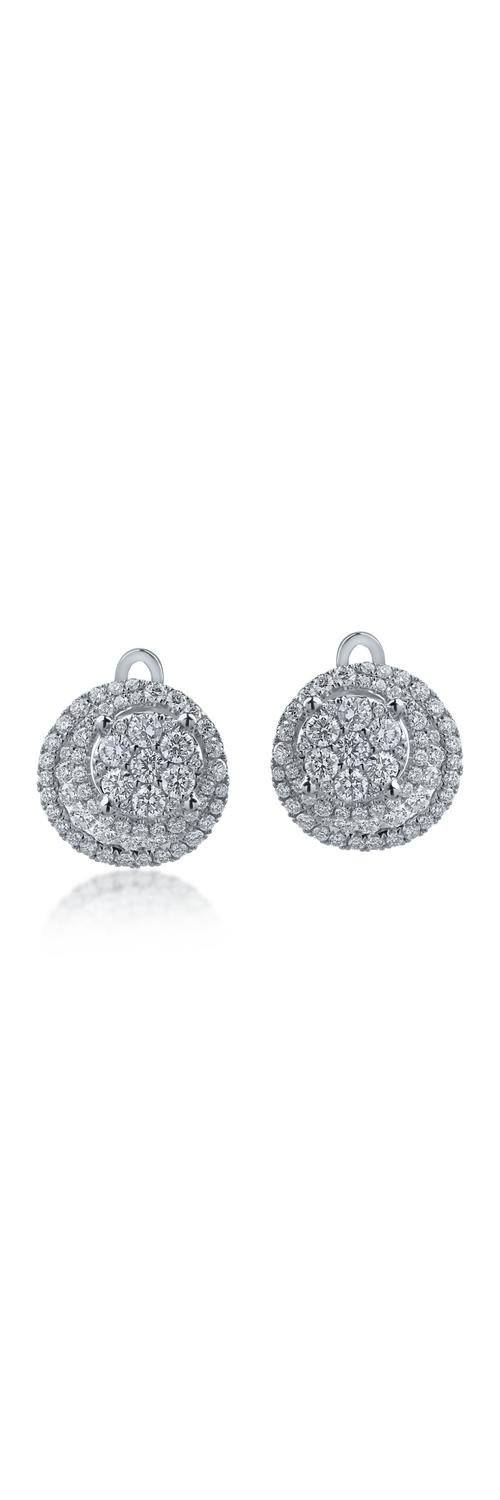 White gold earrings with 1.08ct diamonds