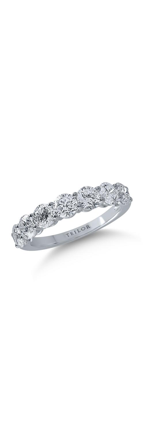 Half eternity ring in white gold with 2.12ct diamonds