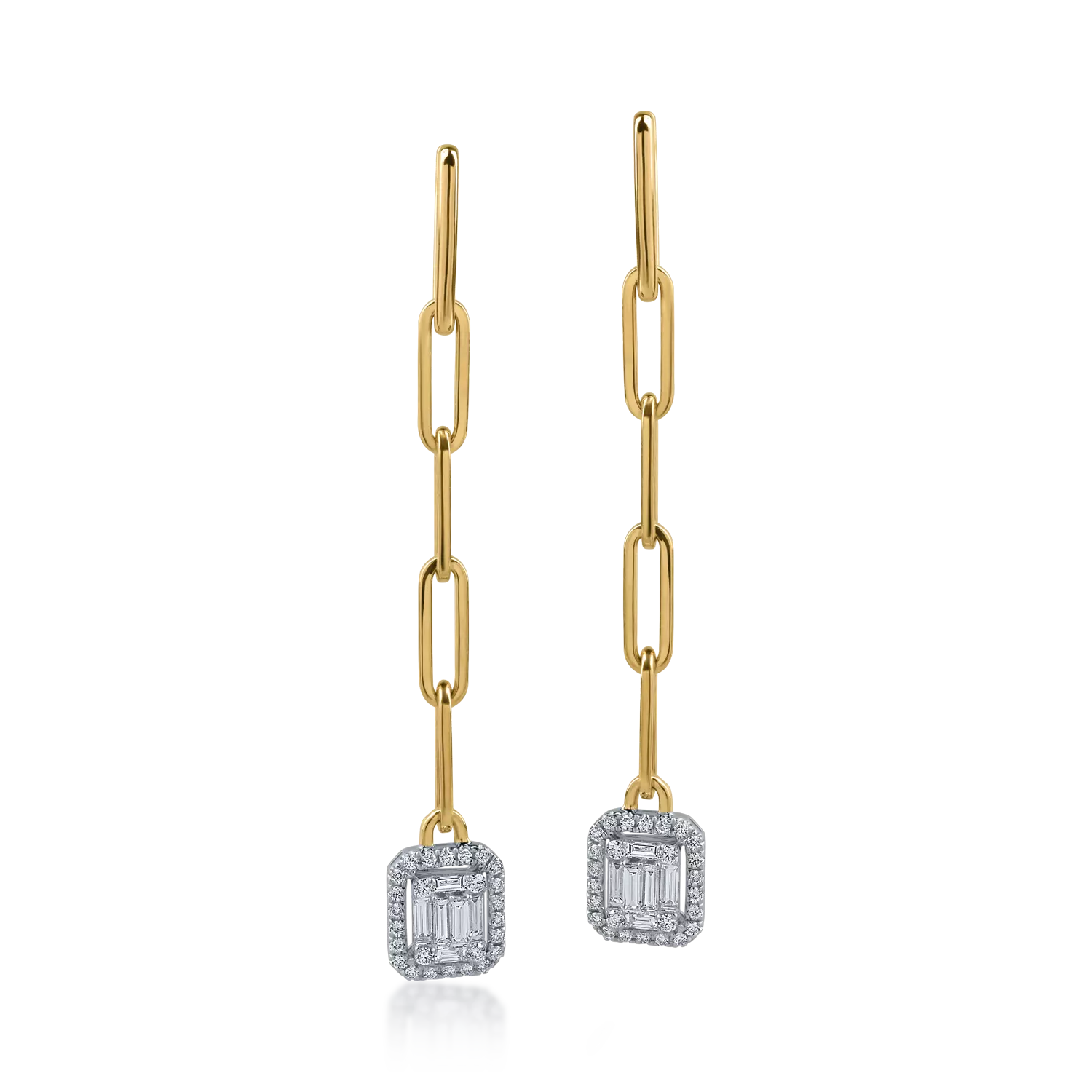 White-yellow gold earrings with 0.99ct diamonds