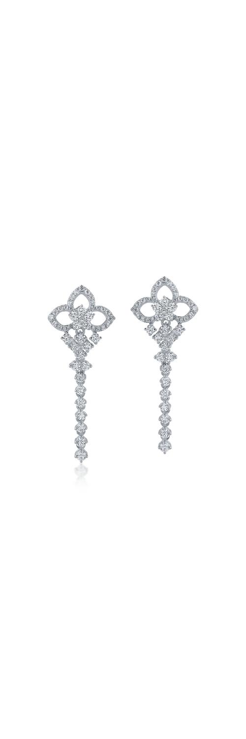 White gold earrings with 1.242ct diamonds