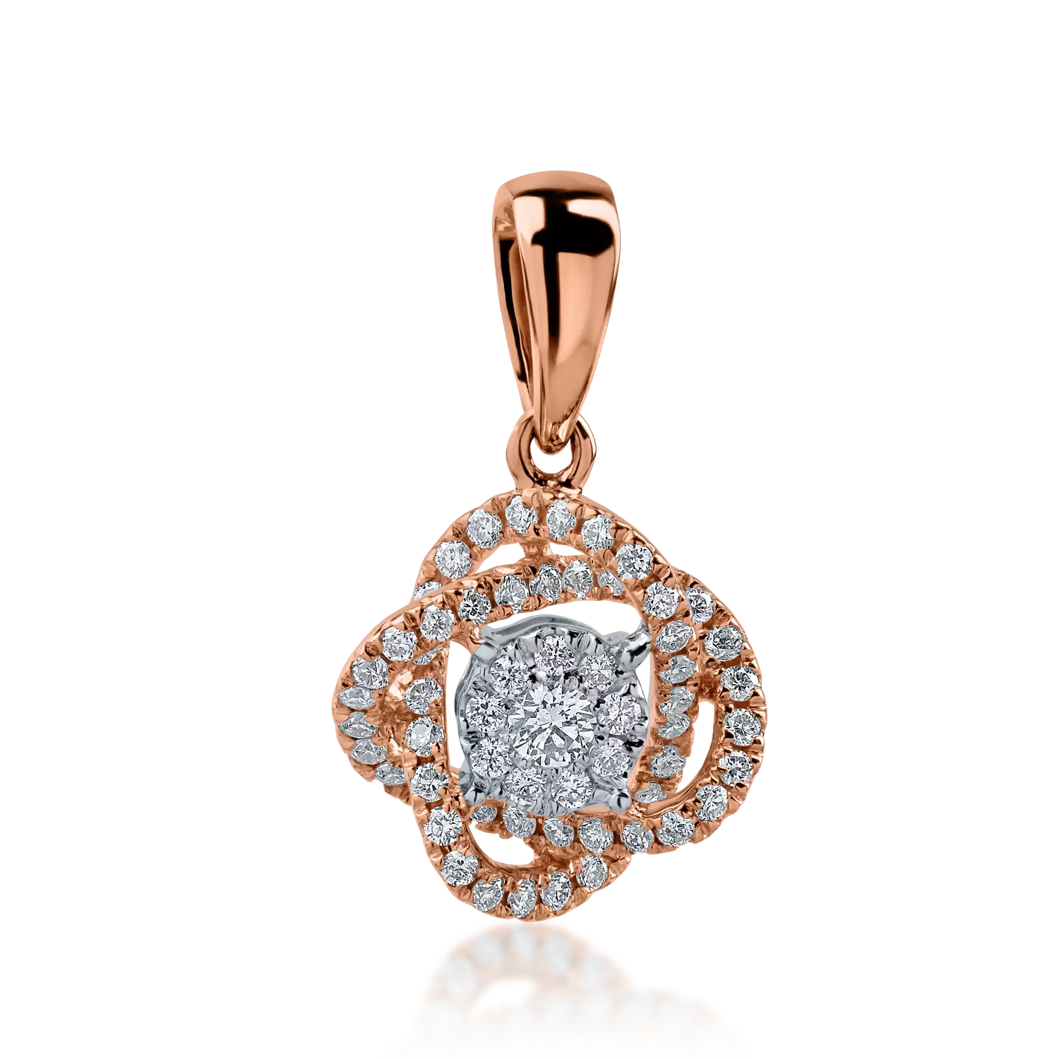 Rose gold pendant with 0.271ct diamonds