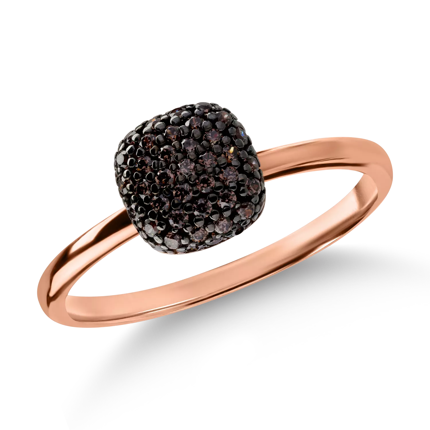 Fekete-rózsaszín arany gyűrű