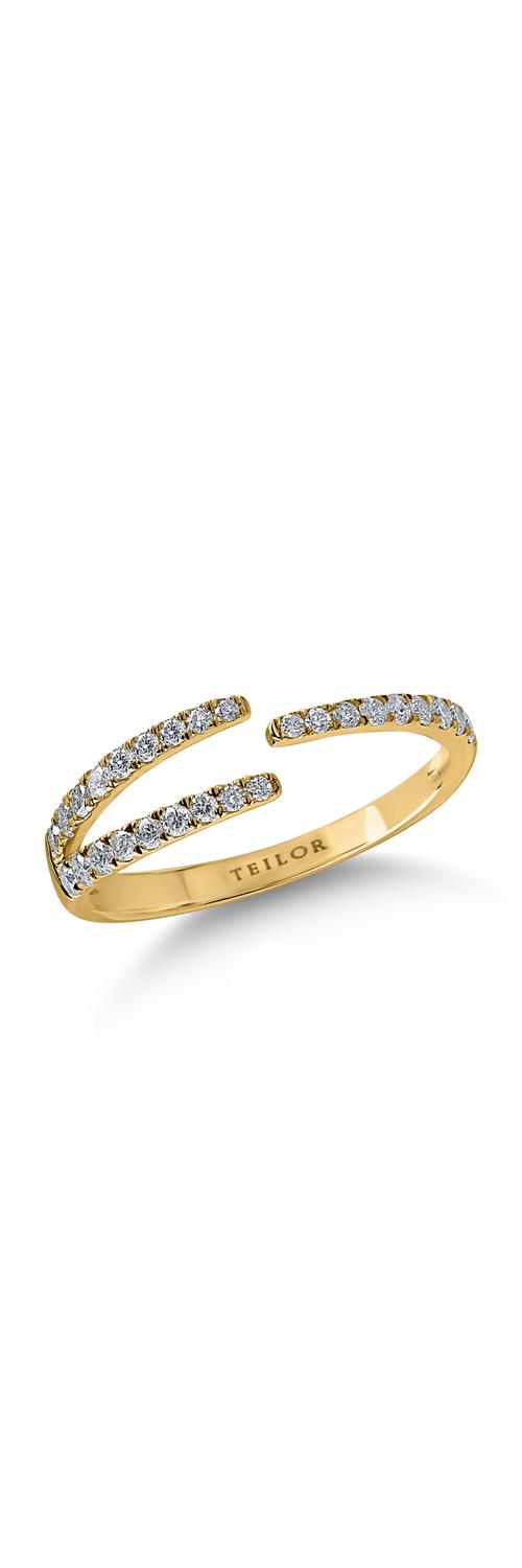 Yellow gold ring with 0.35ct diamonds