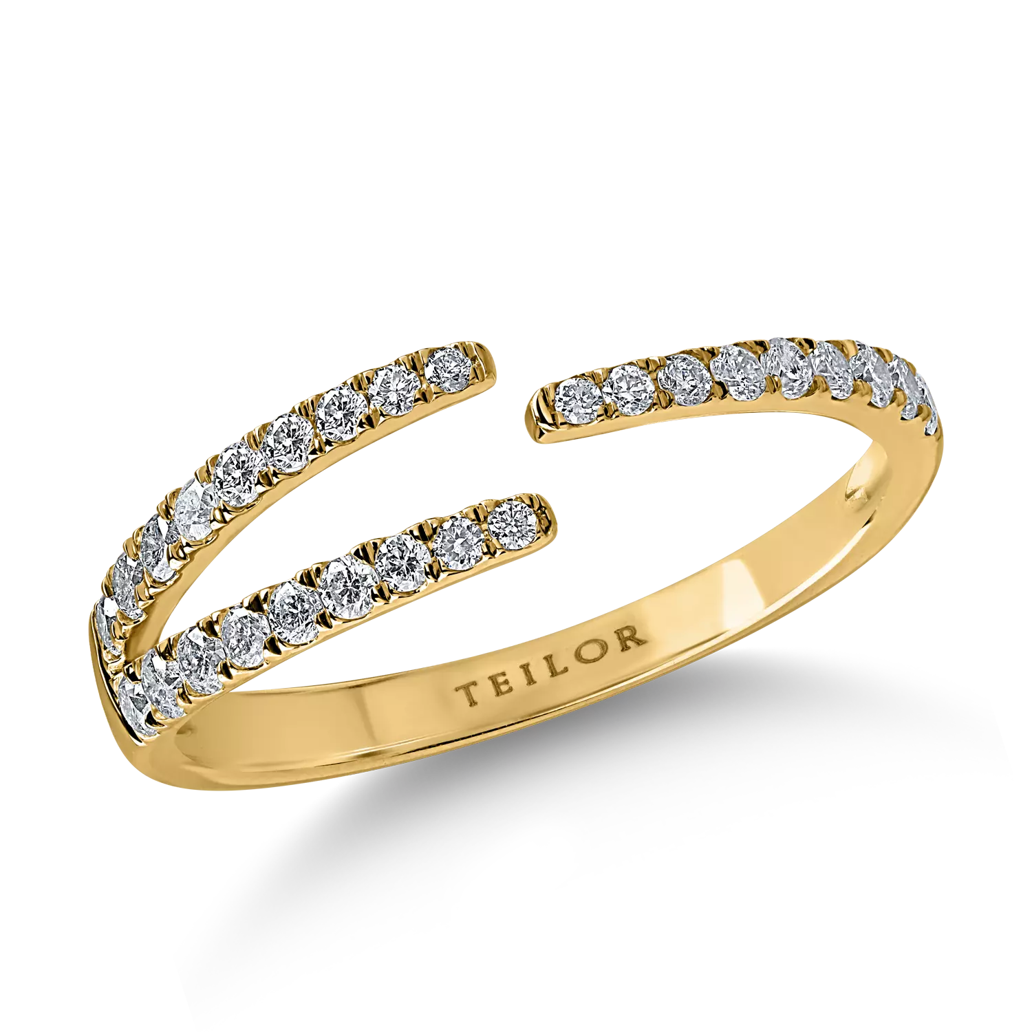 Yellow gold ring with 0.35ct diamonds