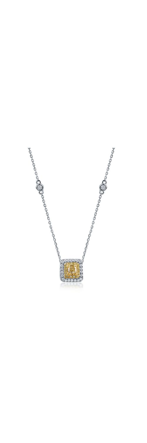 White gold pendant necklace with 0.52ct diamonds