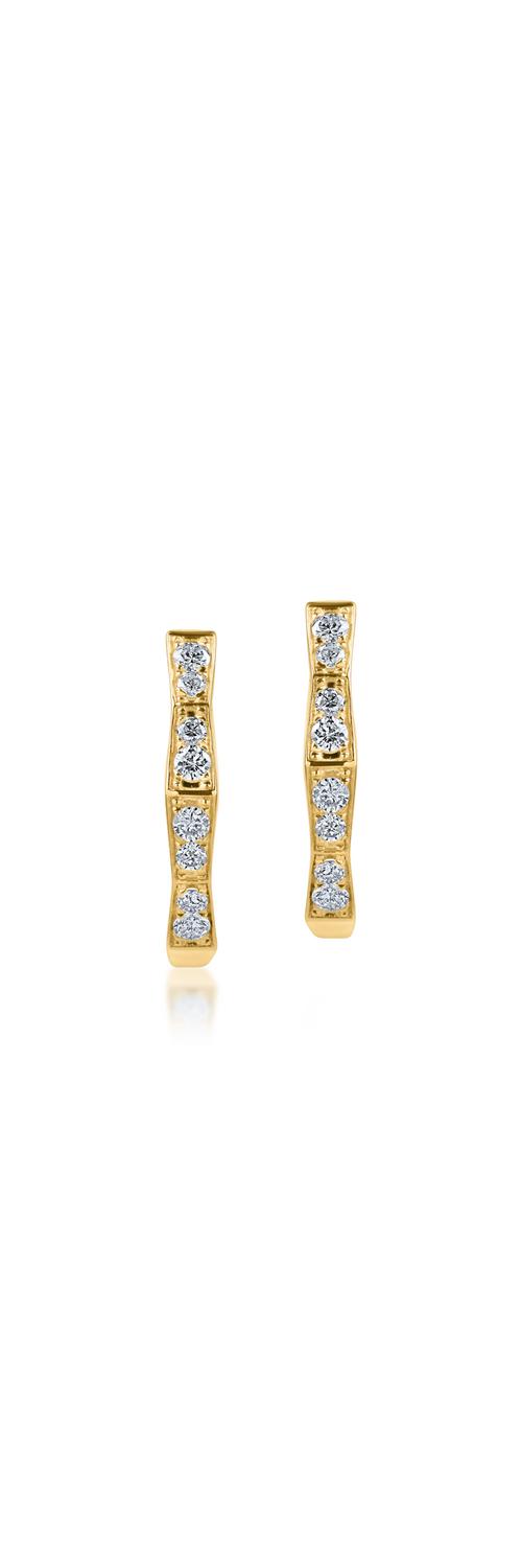 Yellow gold earrings with 0.34ct diamonds