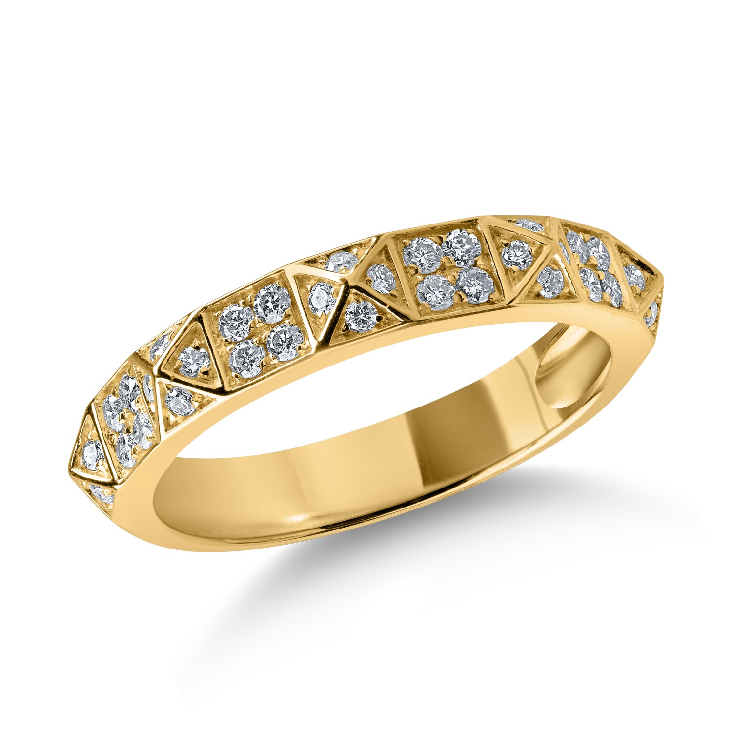 Inel din aur galben cu diamante de 0.33ct