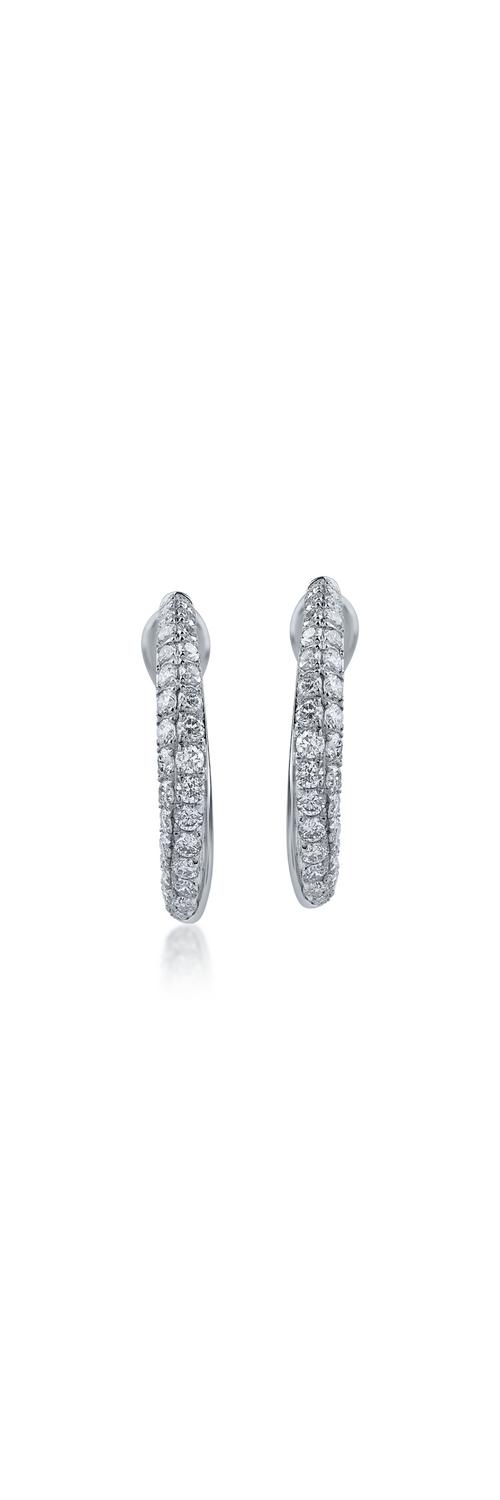 White gold earrings with 1.001ct diamonds