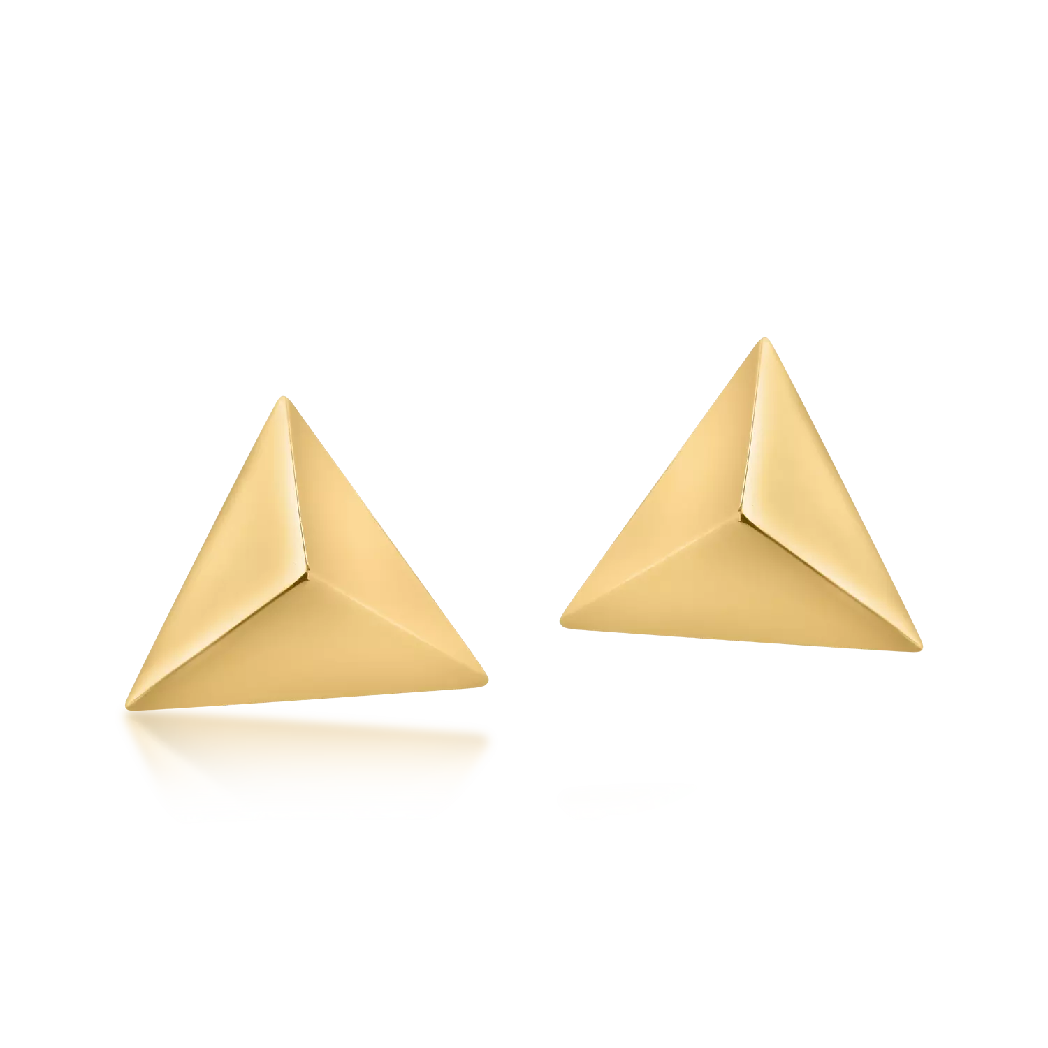 Yellow gold geometrical earrings