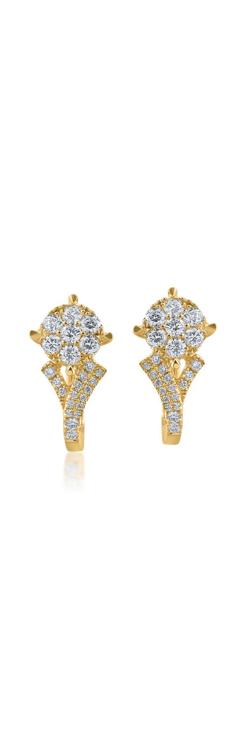 Yellow gold earrings with 0.47ct diamonds