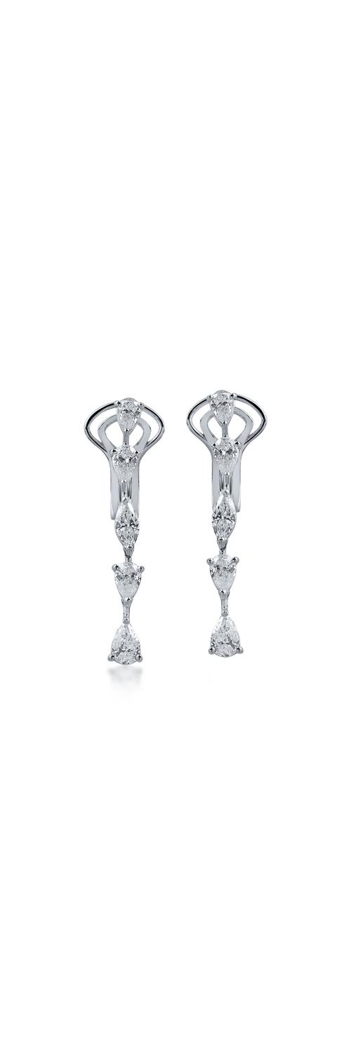 White gold earrings with 2.22ct diamonds