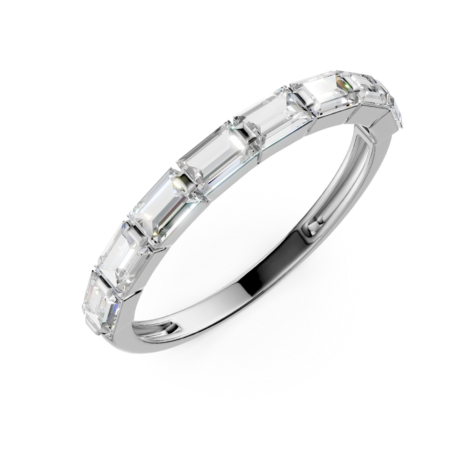 Half eternity Caroline пръстен от бяло злато с 0.89кт лабораторно отгледани диаманти