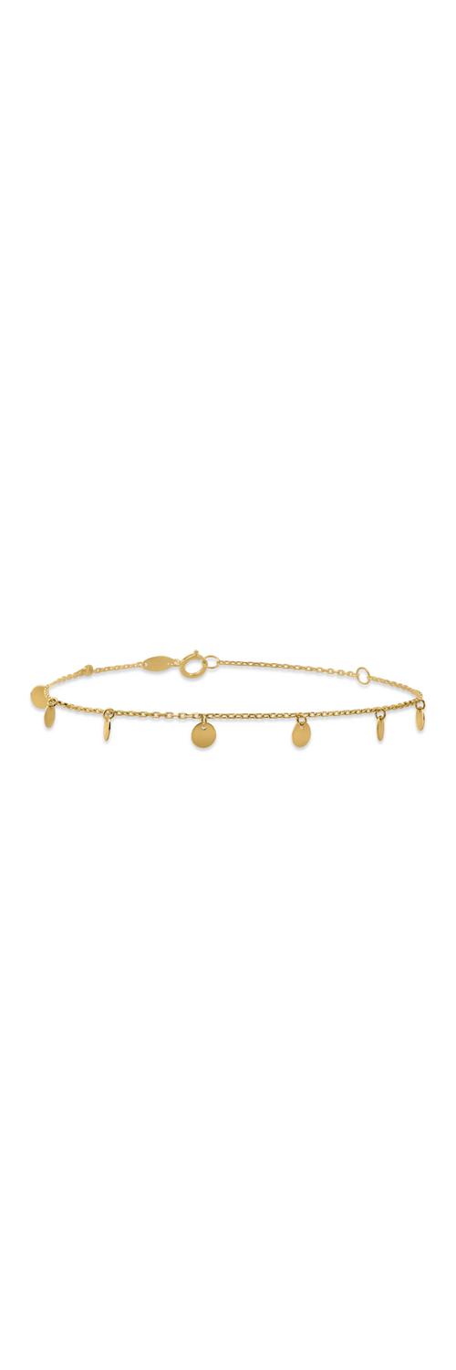 Yellow gold coins bracelet