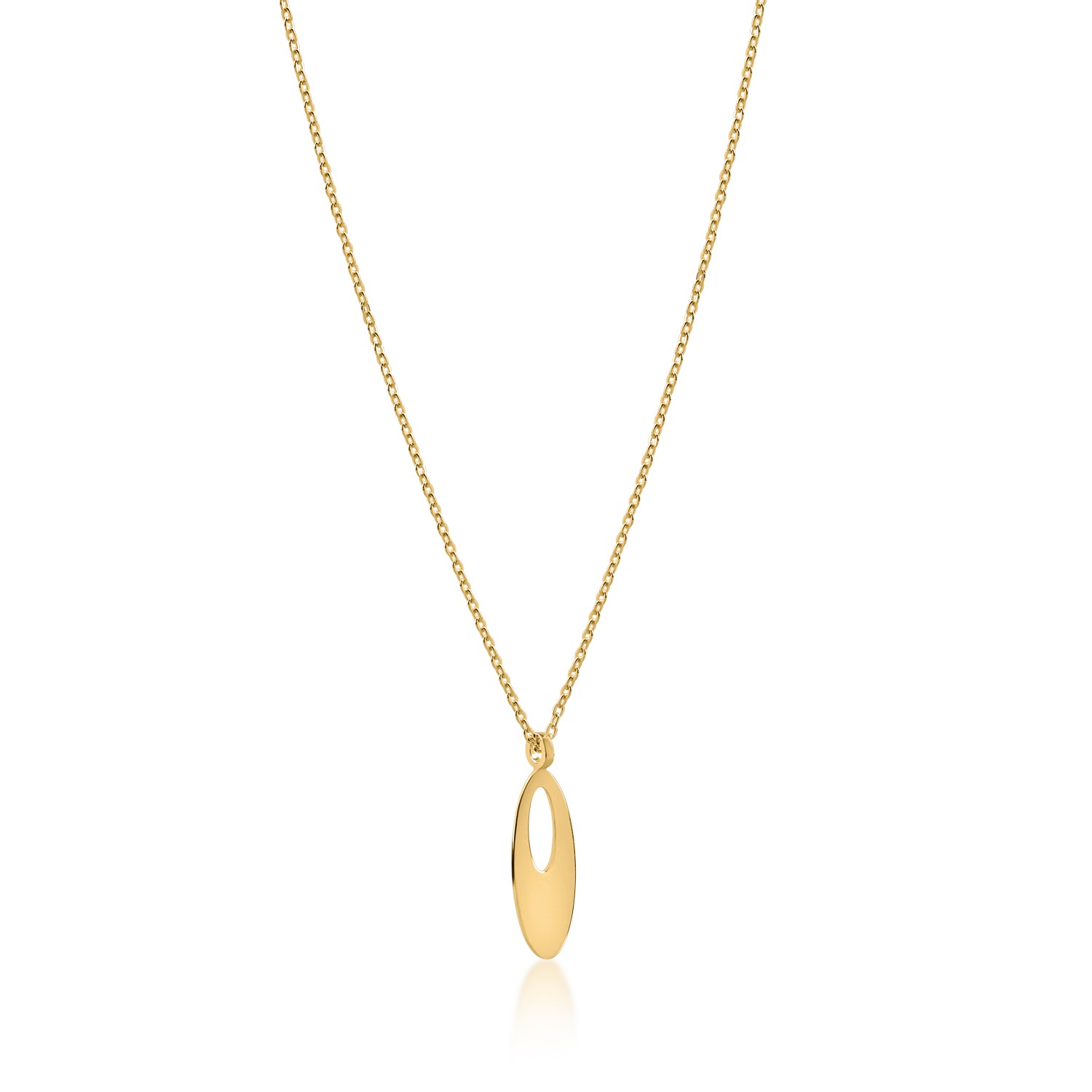 Yellow gold minimalist pendant necklace