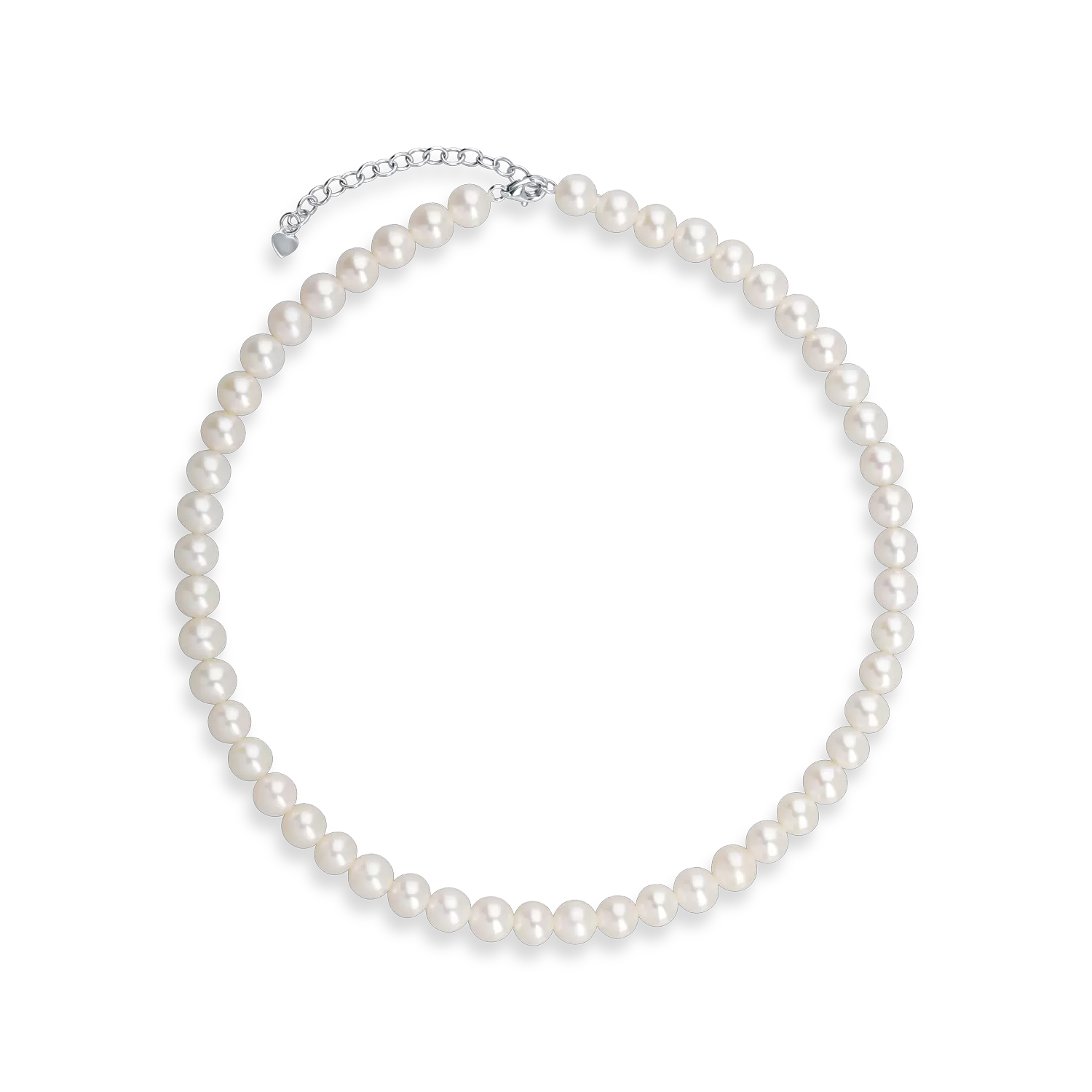 White gold necklace with 127.12ct fresh water pearls
