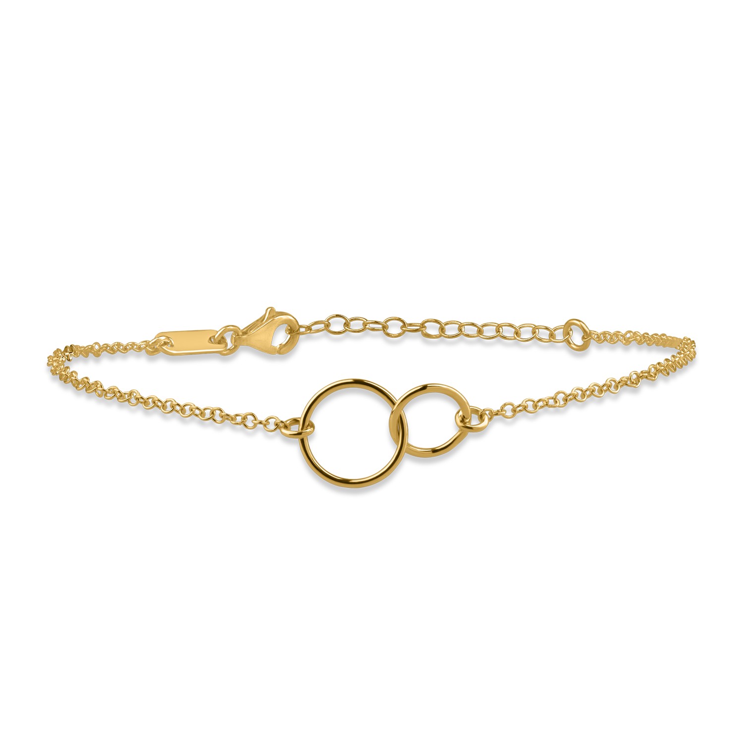 Yellow gold circles bracelet