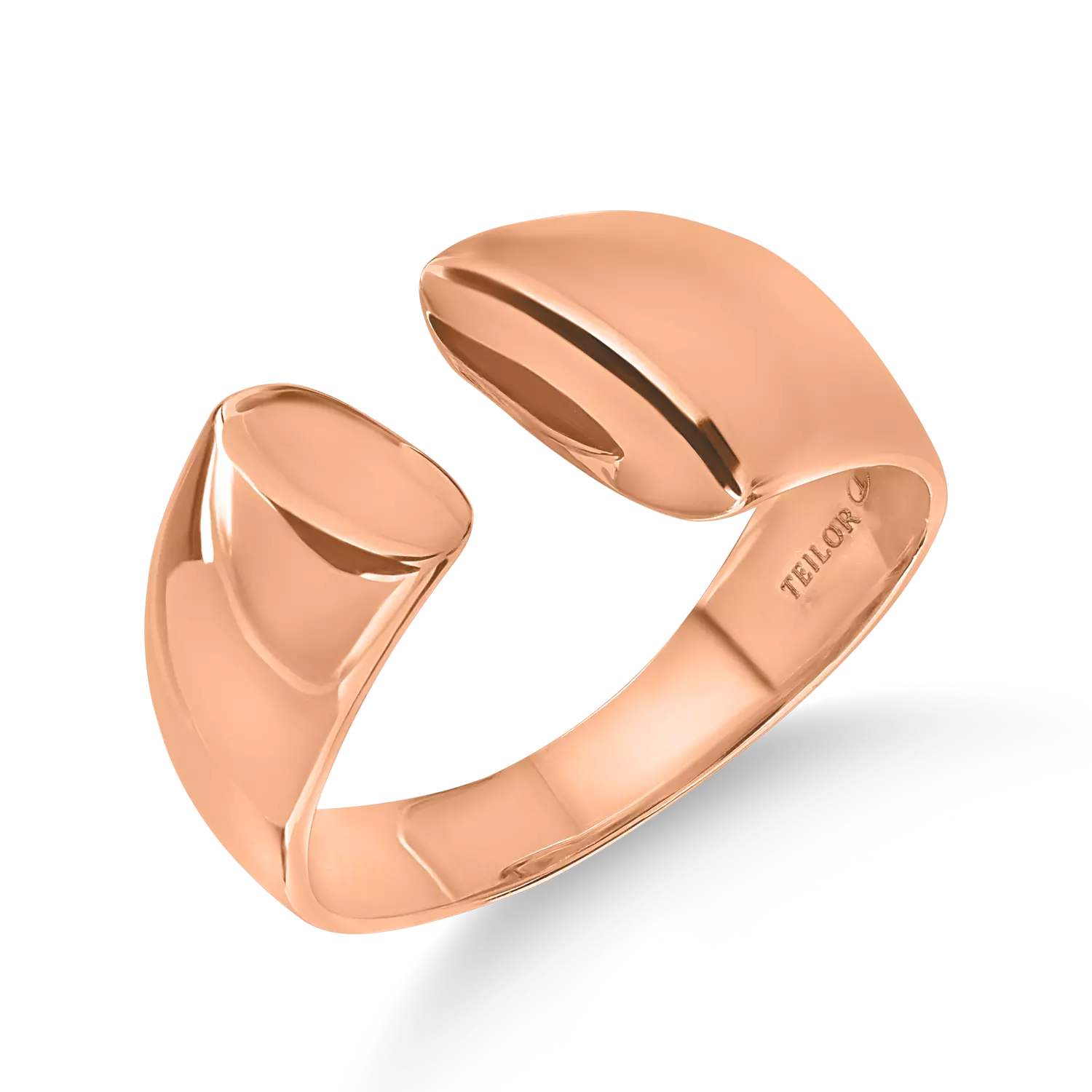 Отворен пръстен от розово злато