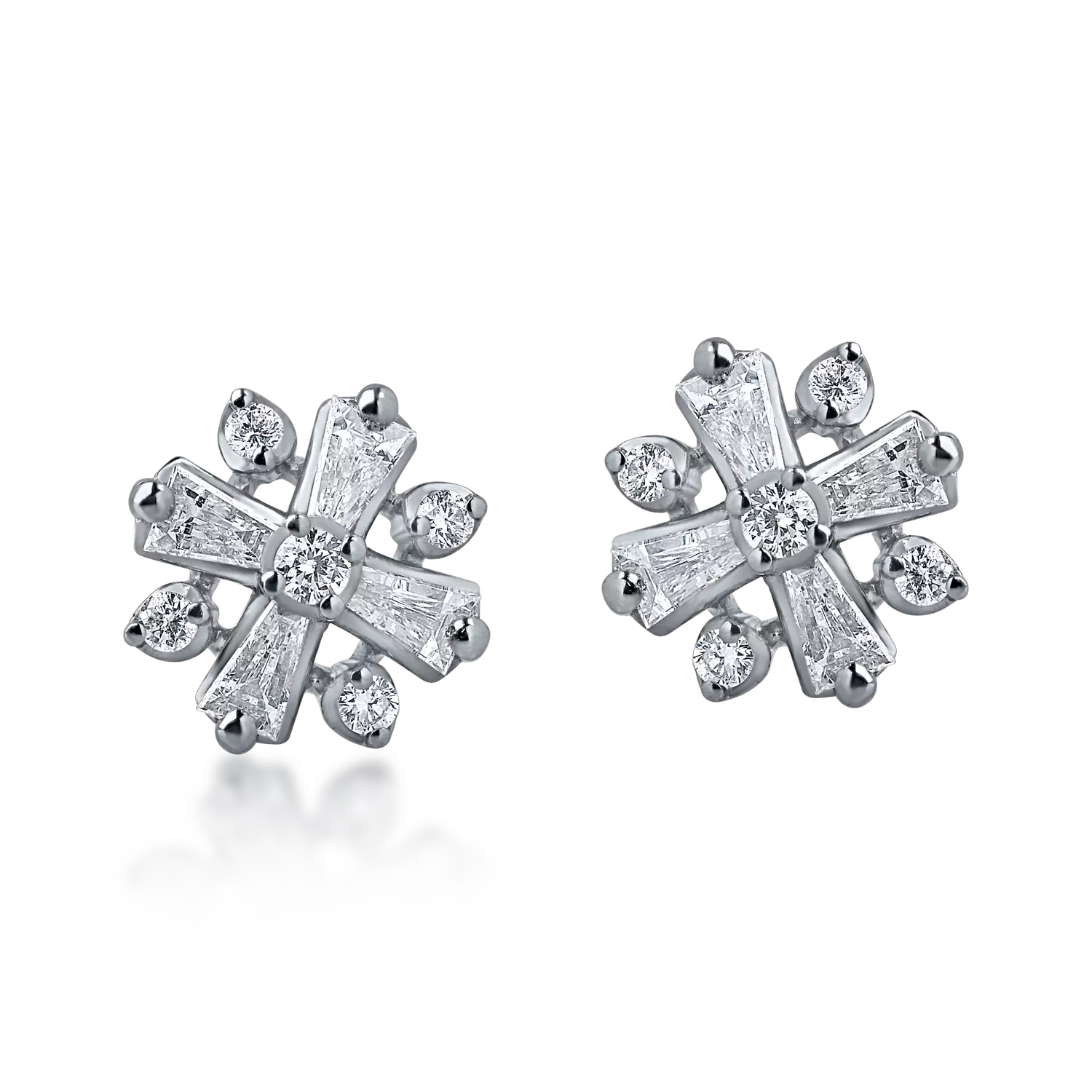 White gold screw back earrings with 0.33ct diamonds