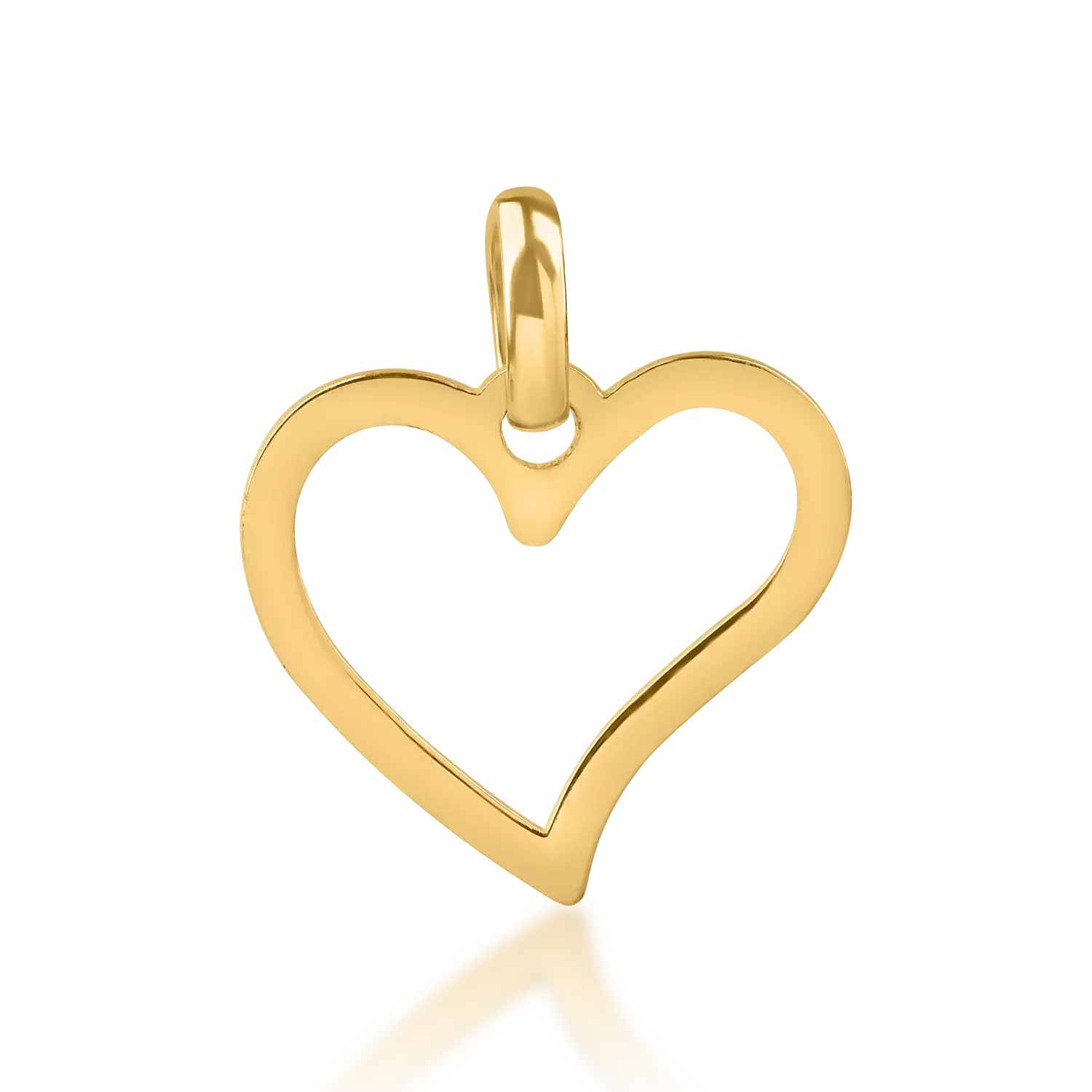 Sárga arany szívű medál