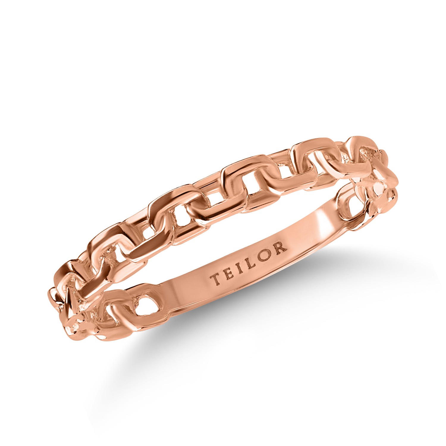 Rose gold braided ring