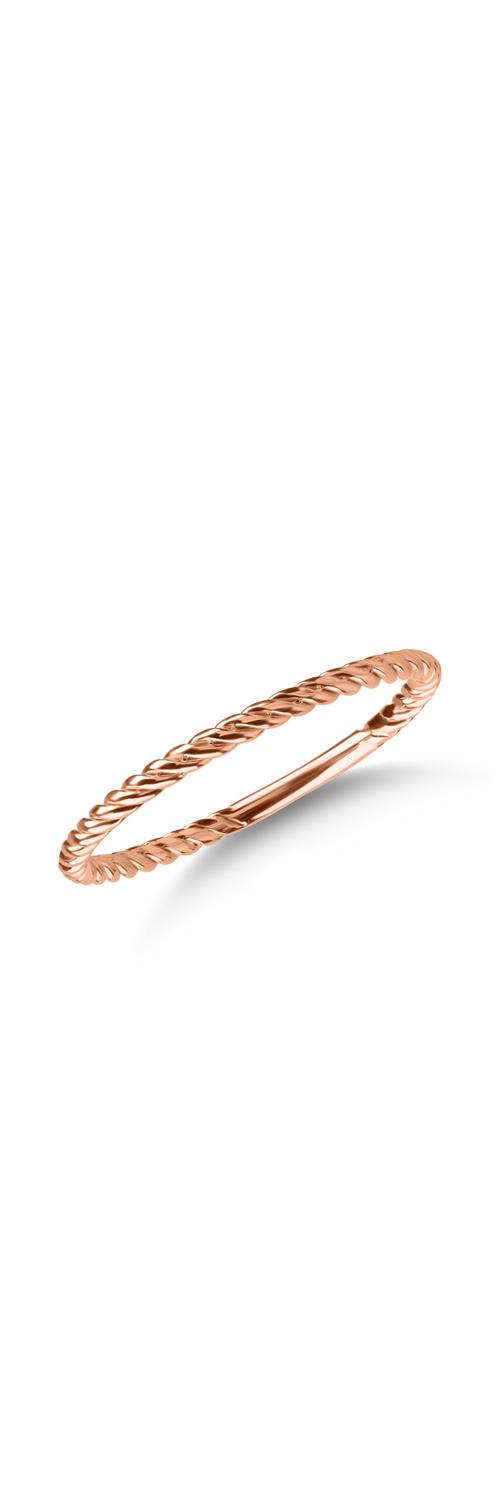Rose gold braided ring