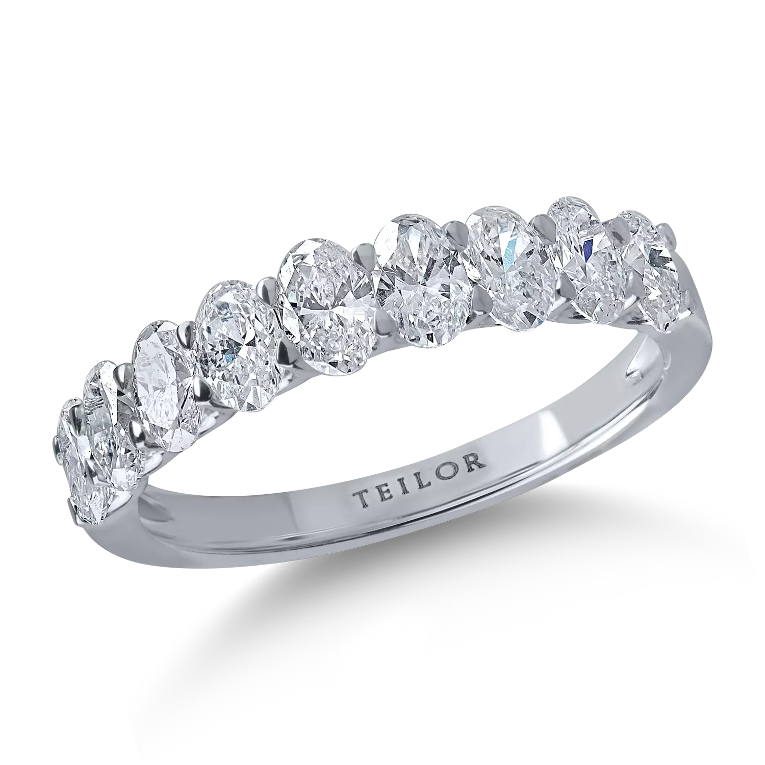 Fehérarany gyűrű 1.2ct gyémántokkal