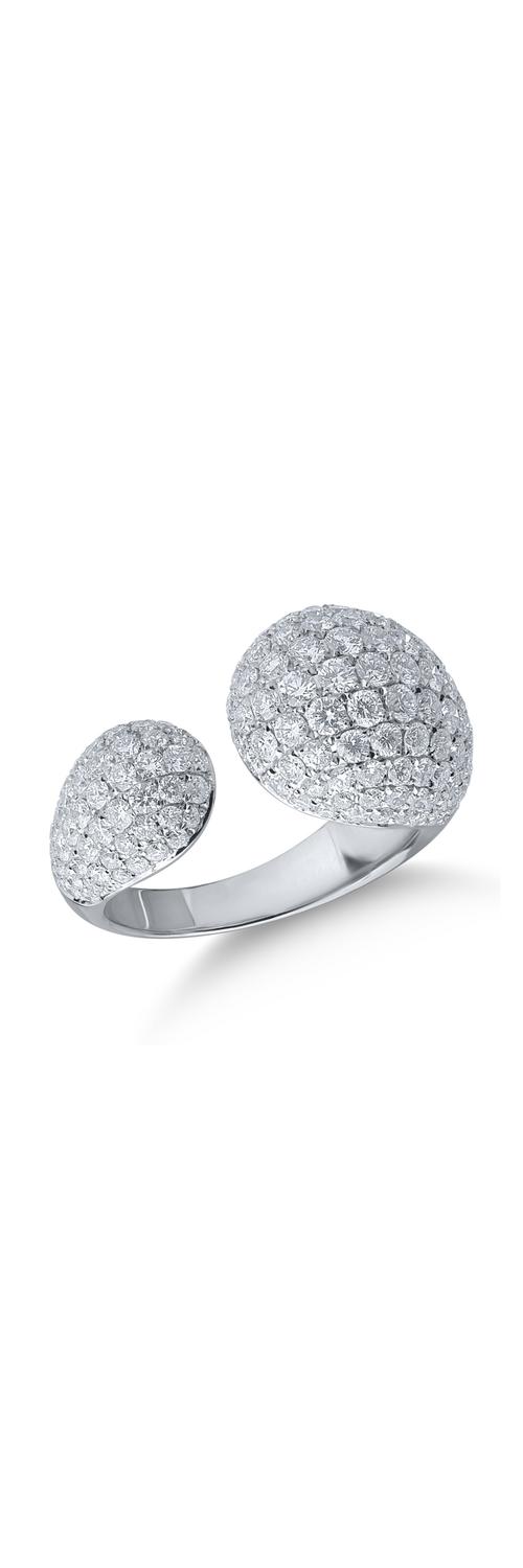 Fehérarany gyűrű 2.5ct gyémántokkal