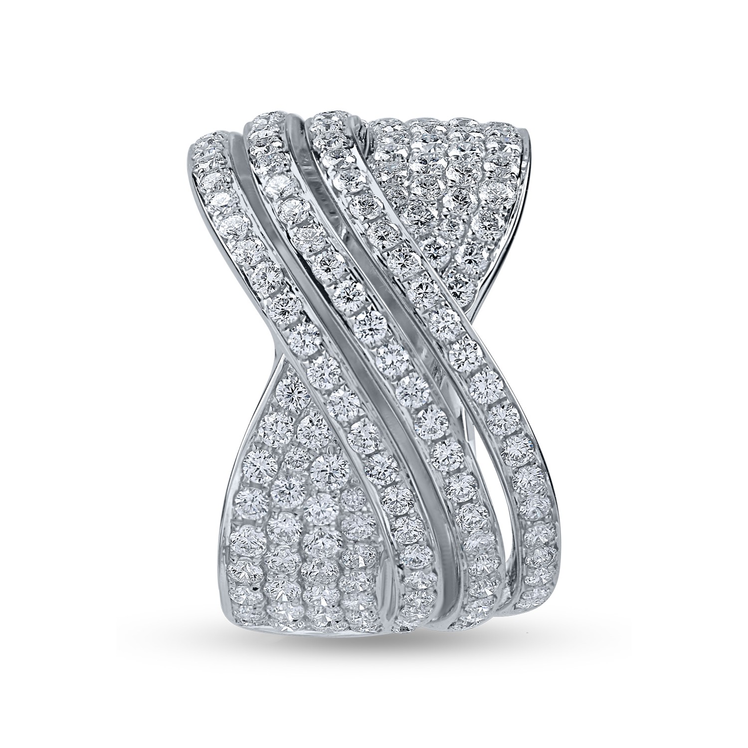 Fehérarany gyűrű 1.8ct gyémántokkal