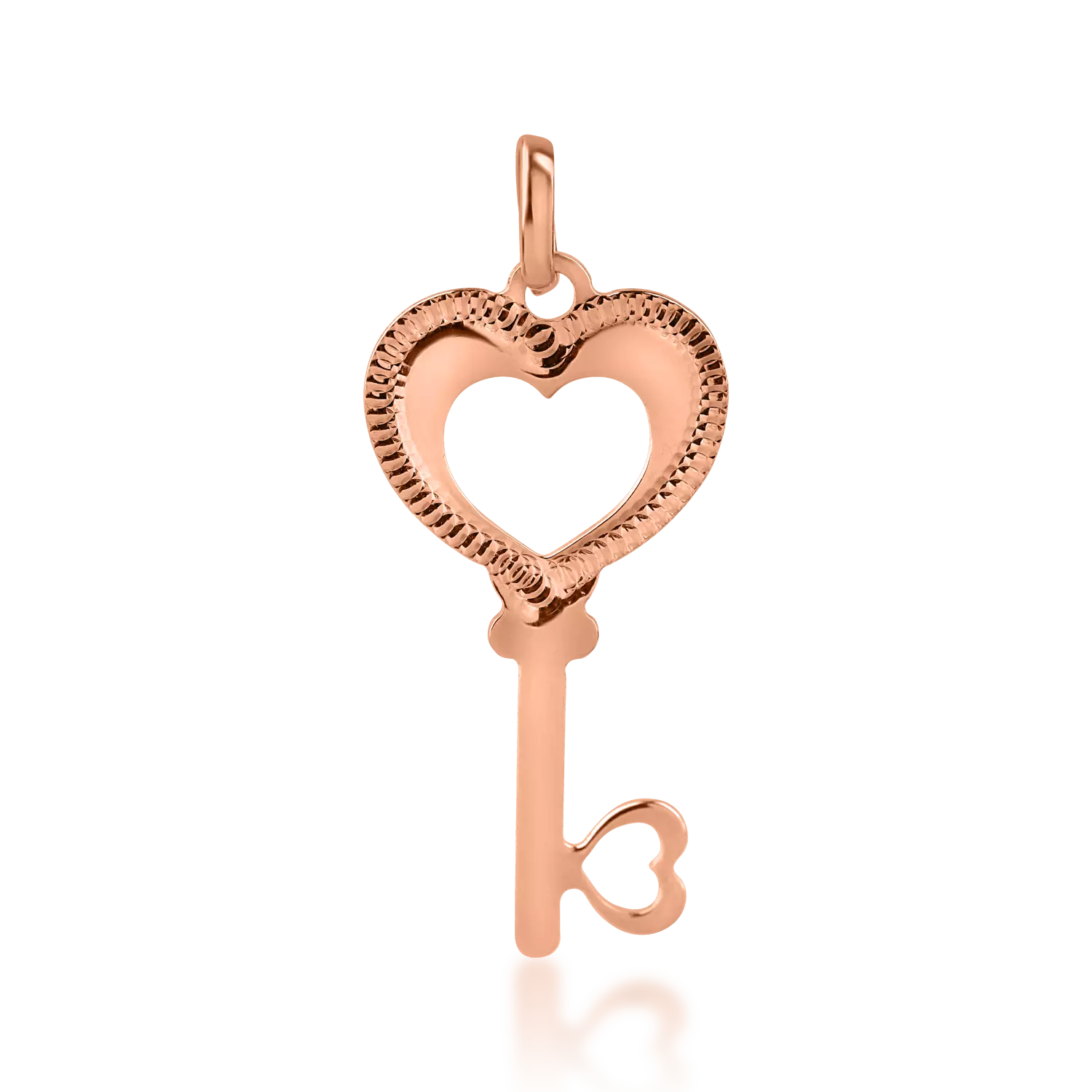 Rose gold key pendant