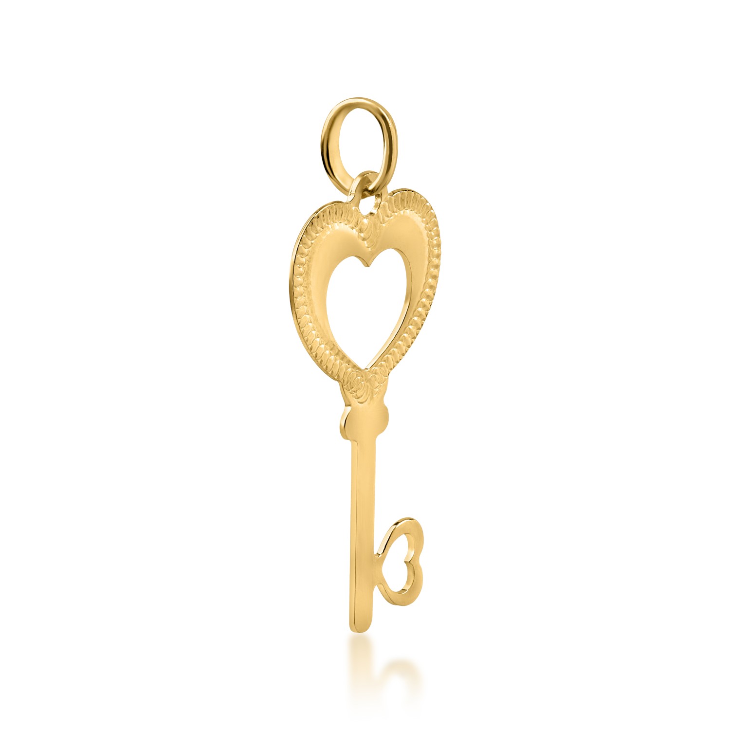 Yellow gold key pendant