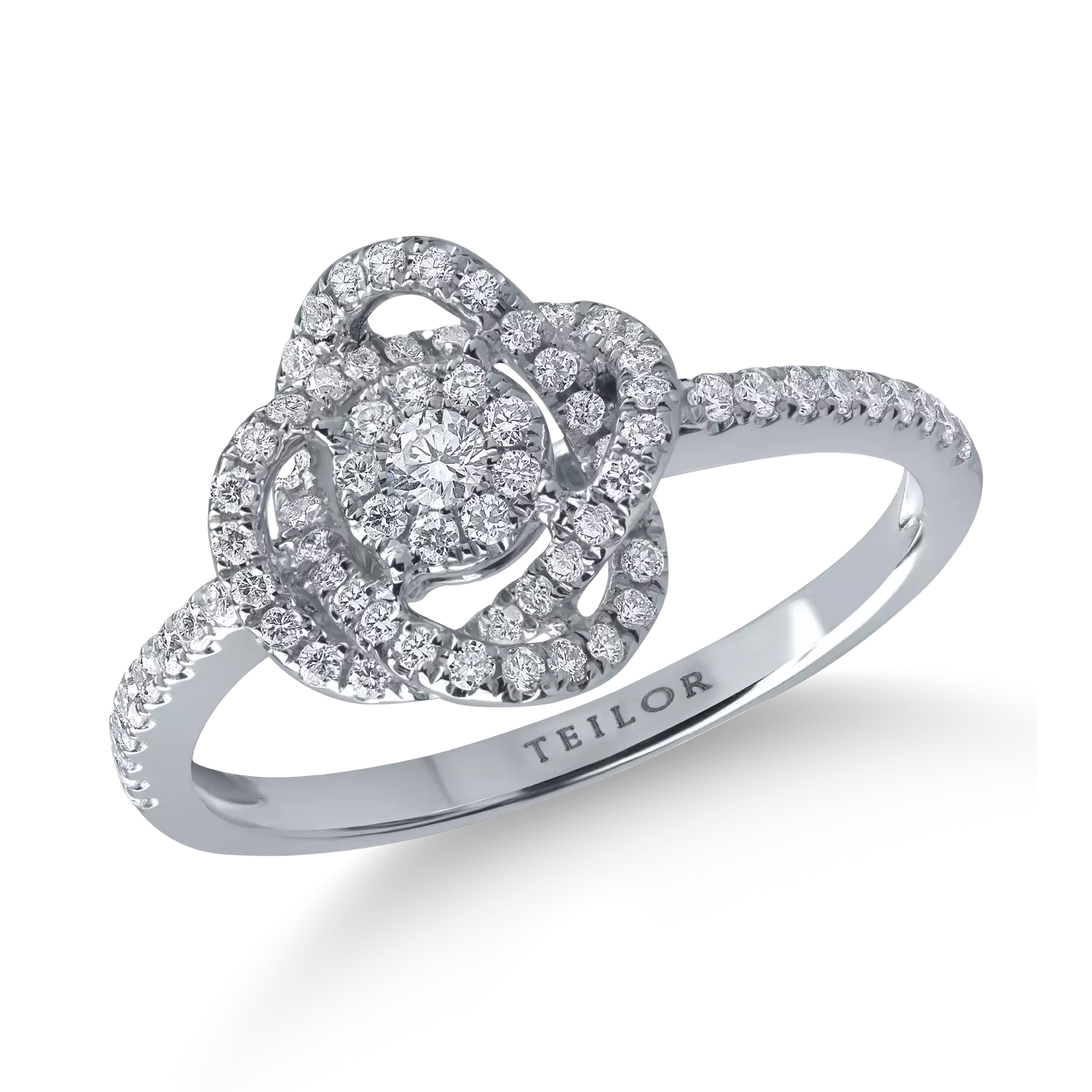 White gold ring with 0.37ct microsetting diamonds