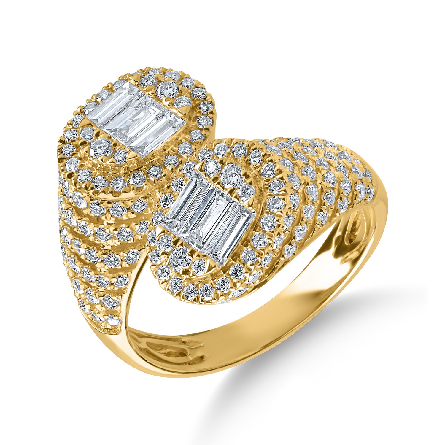 Inel din aur galben cu diamante de 1.4ct