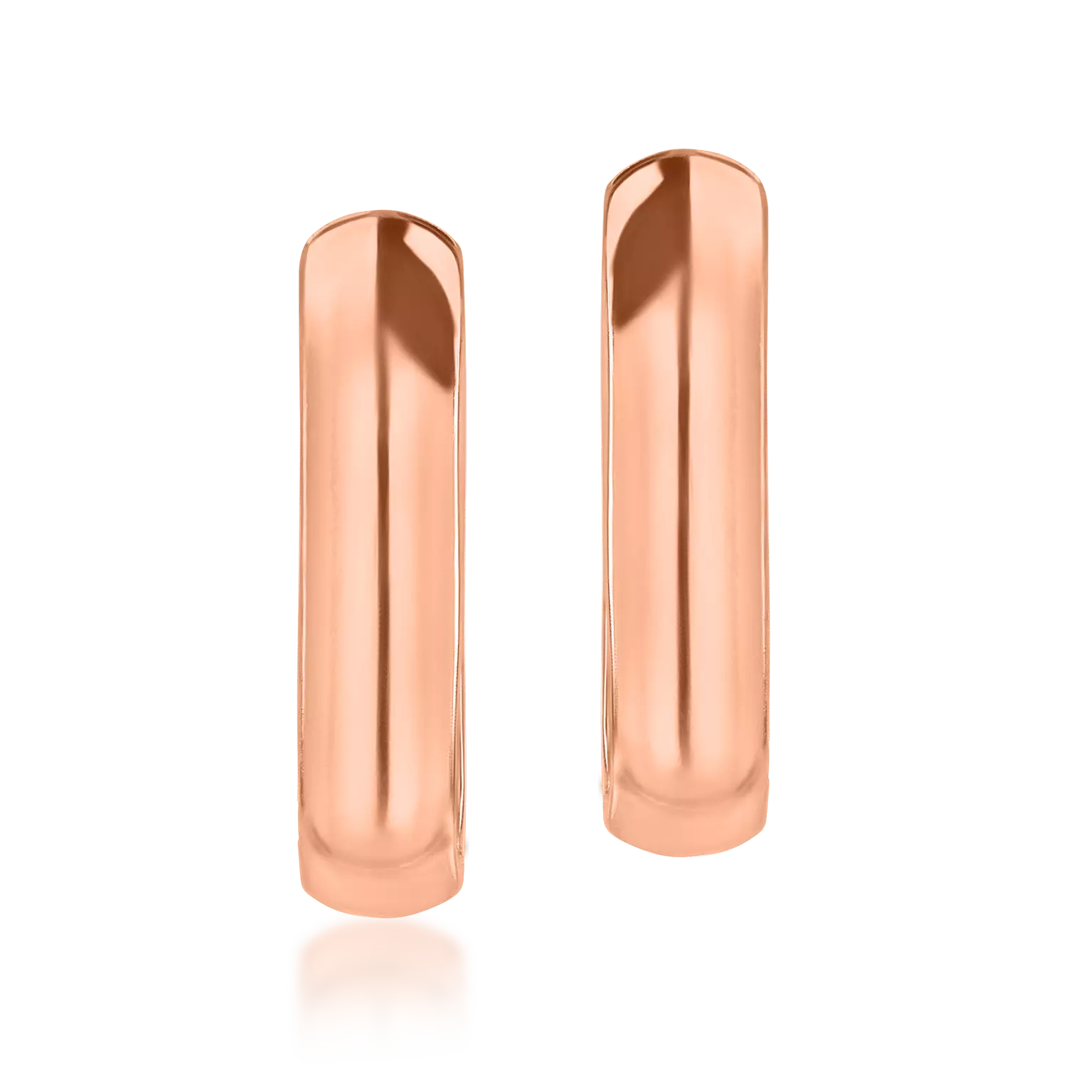 Owalne kolczyki w kolorze różowego złota