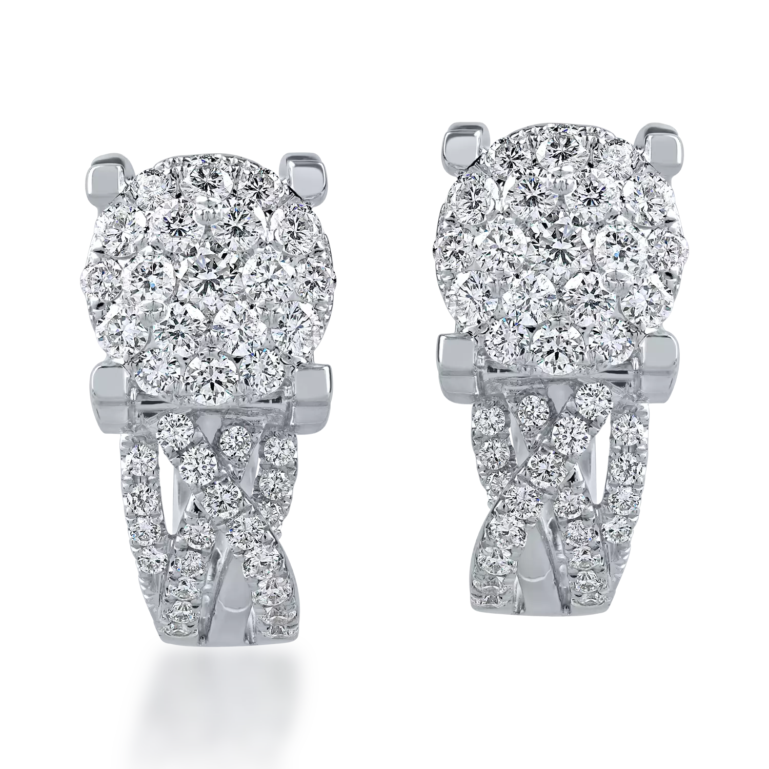 White gold earrings with 0.8ct diamonds