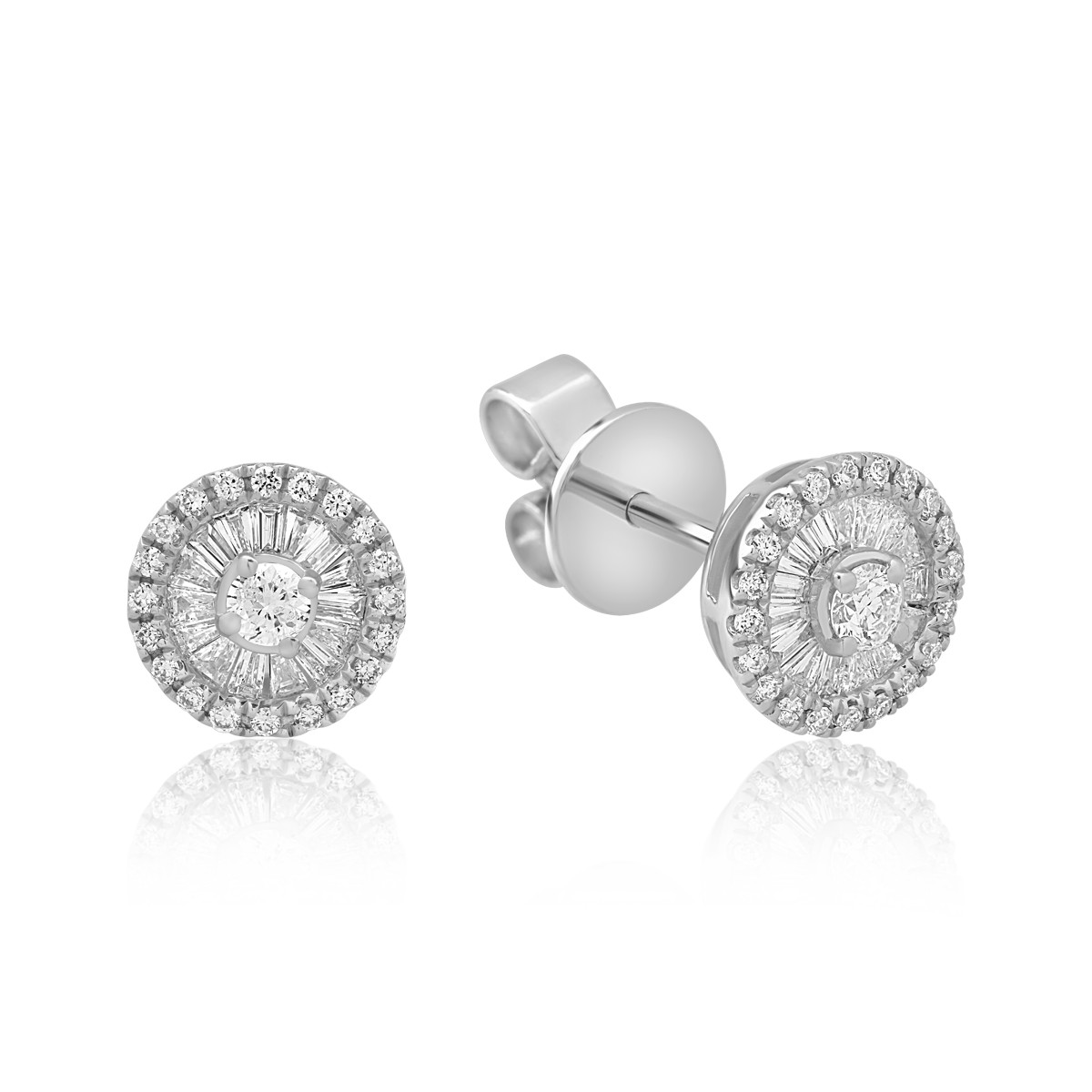 18K white gold earrings with 0.35ct diamonds
