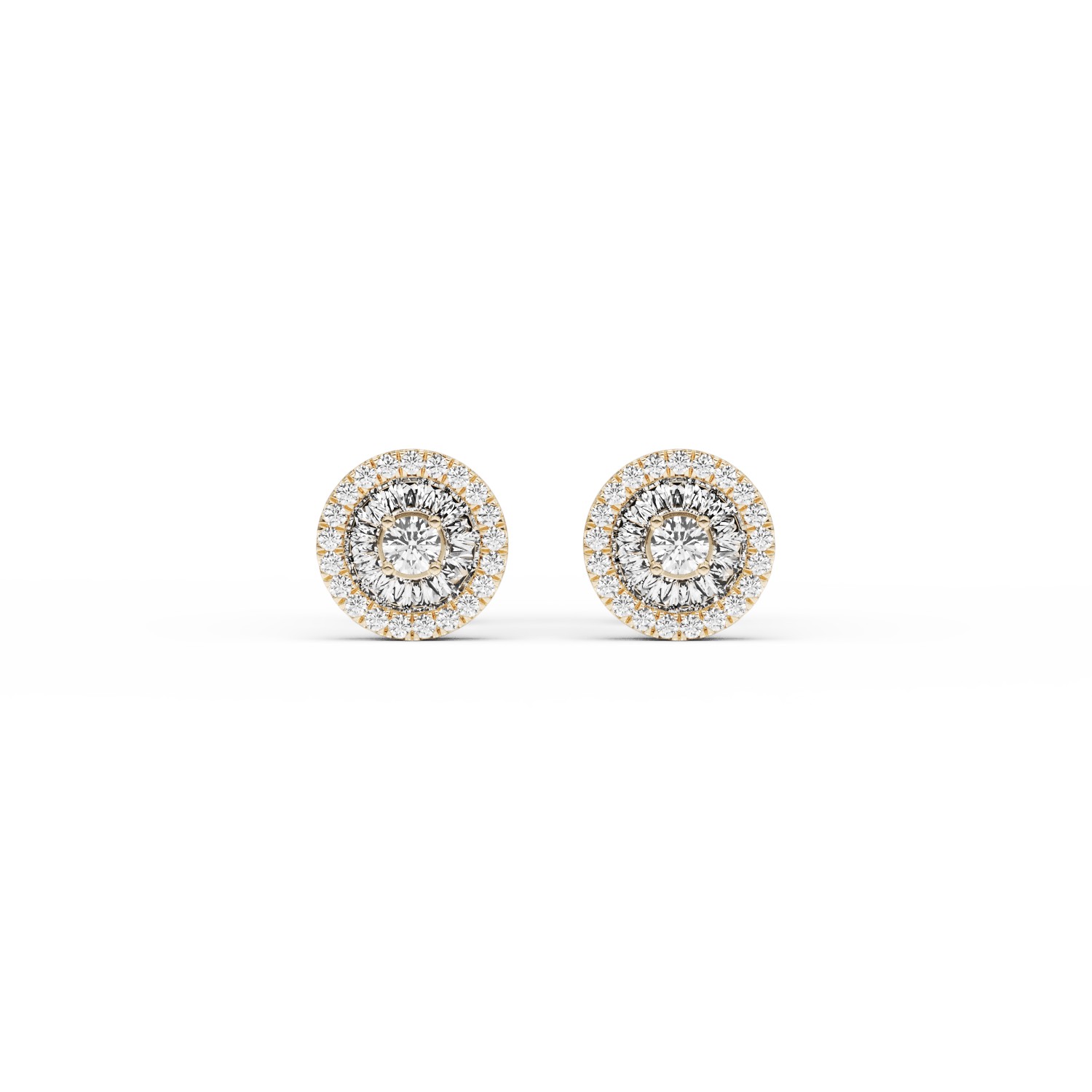 18K yellow gold earrings with 0.36ct diamonds