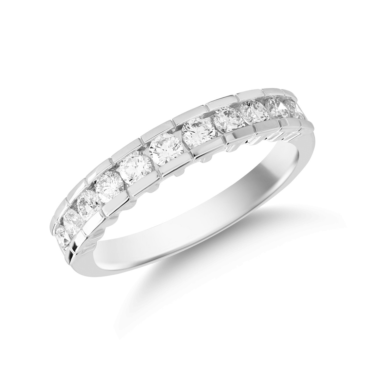 Gyűrű 18K-os fehér aranyból 0.5ct gyémánttal. Gramm: 3,76