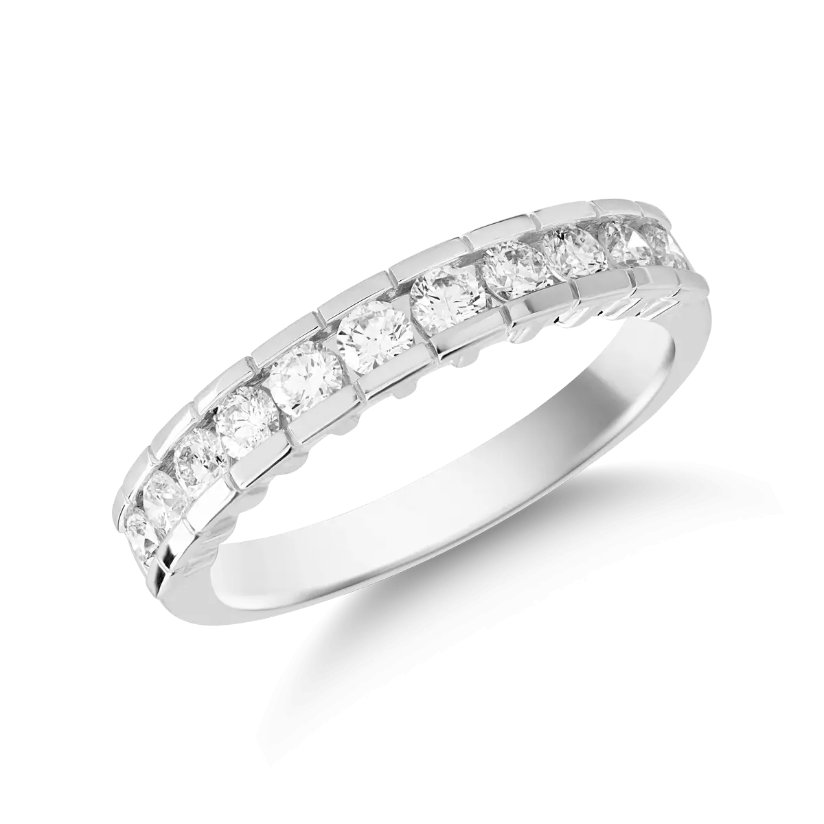18K white gold ring with 0.5ct diamond