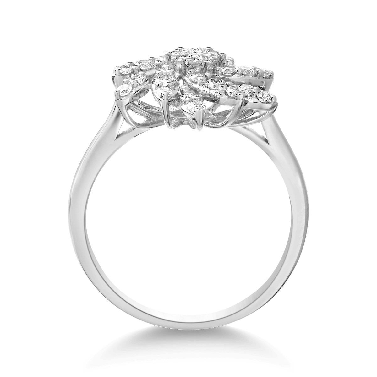 Gyűrű 14K-os fehér aranyból 0.5ct gyémánttal