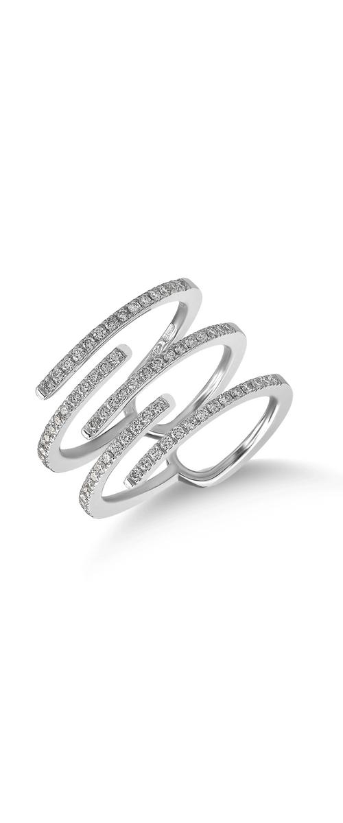 18K white gold ring with 0.43ct diamonds