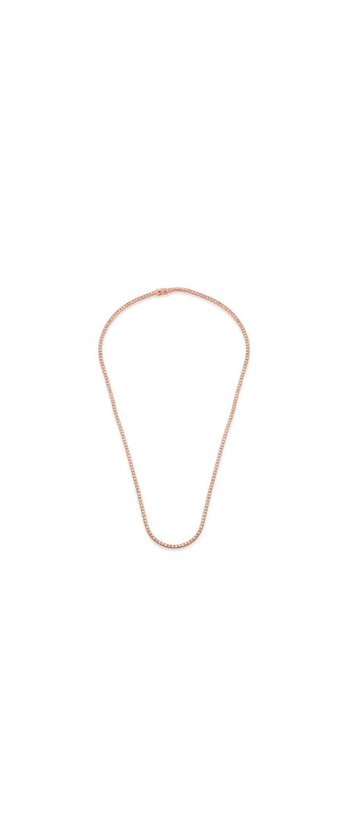 18K rose gold tennis necklace with 2ct brown diamonds