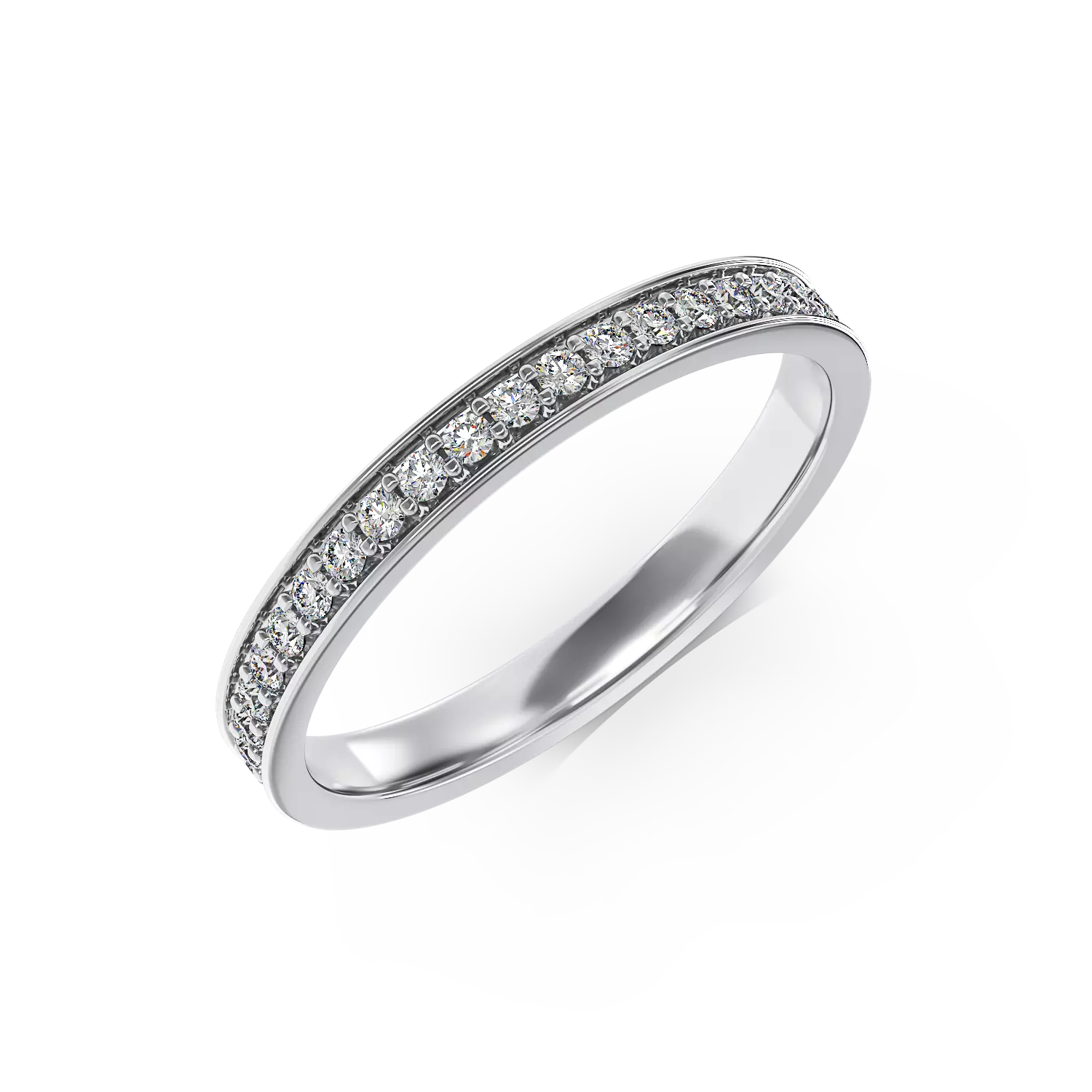 Gyűrű 18K-os fehér aranyból 0.33ct gyémánttal. Gramm: 2,95