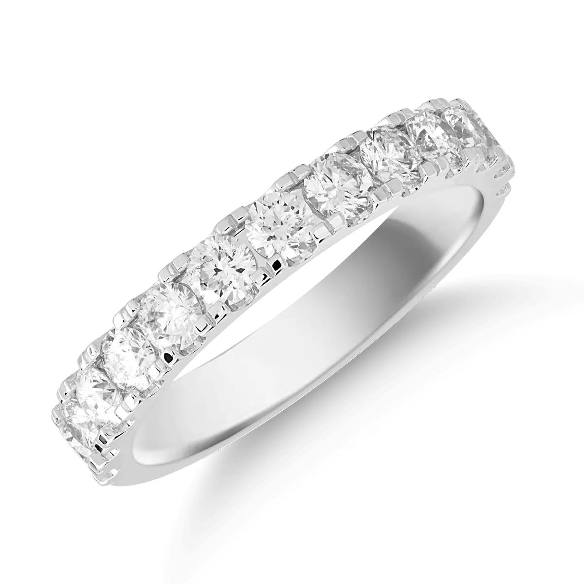18k fehér arany gyűrű gyémántokkal 0.73ct