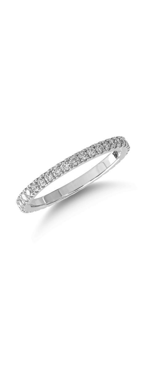 18K white gold infinity ring with 0.49ct diamonds