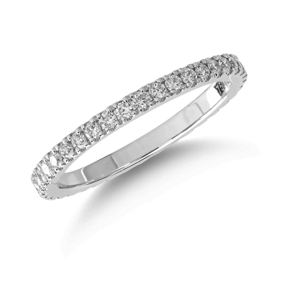 Inel infinity din aur alb de 18K cu diamante de 0.49ct
