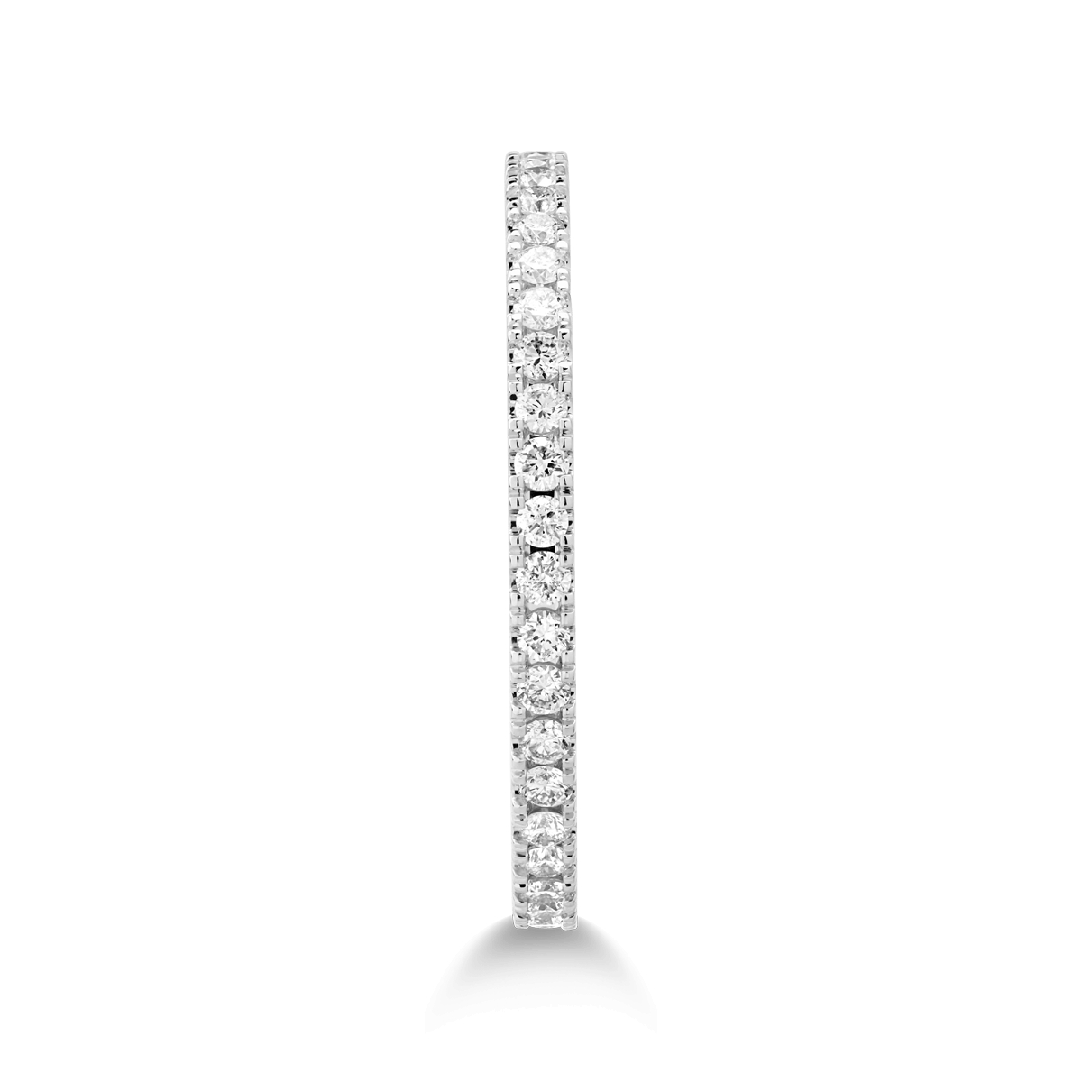 Poze Inel infinity din aur alb de 18K cu diamante de 0.48ct